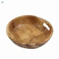 Smooth Wooden Bowl With Handle From Indonesia