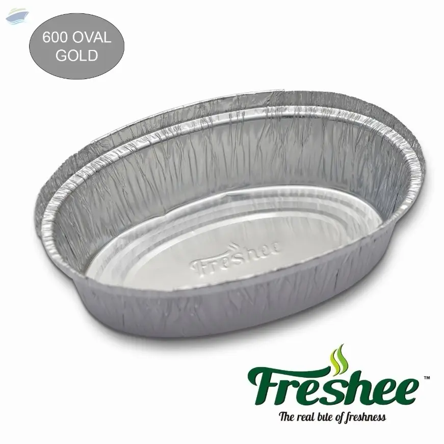 Freshee Aluminium Container 600 Oval Gold