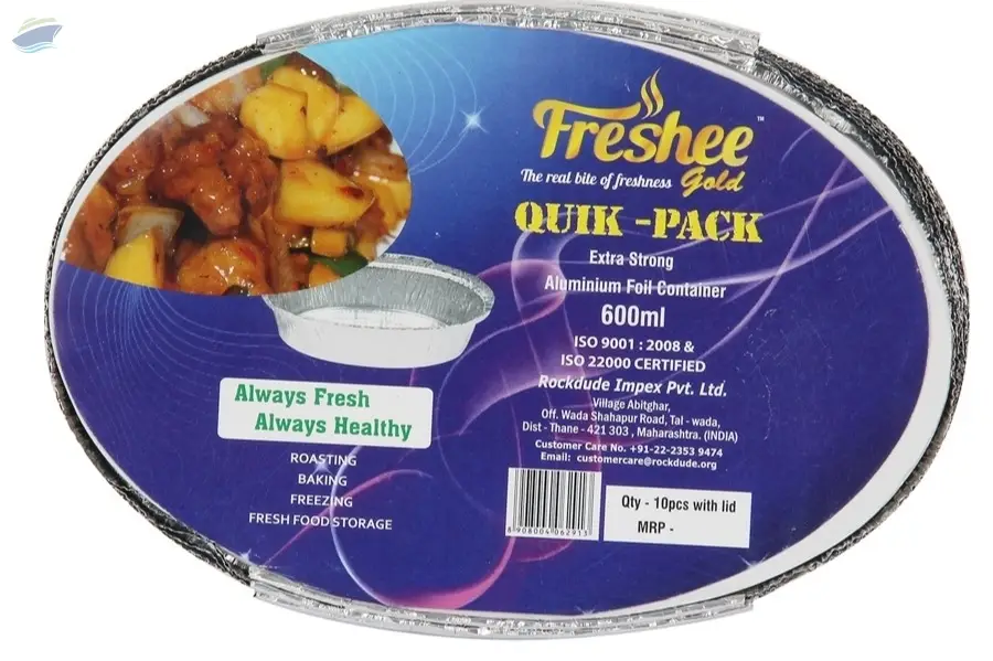 Freshee Al Container 600 Oval Gold (10 pcs)