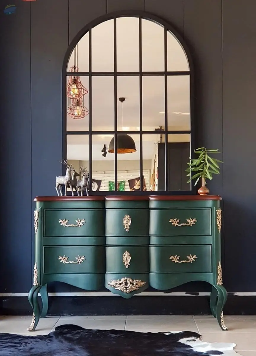 French Louis Green Chest