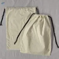 White Bone Draw String Bag