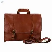 Genuine VT Cow Leather Flap Over Messenger Bag
