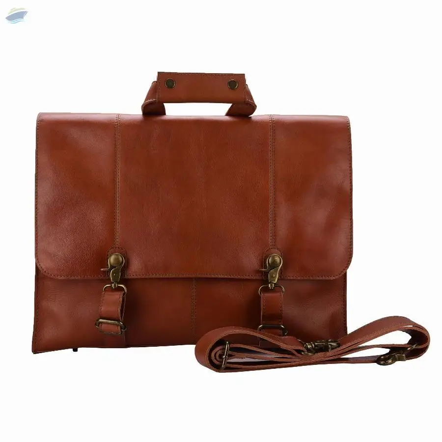Genuine VT Cow Leather Flap Over Messenger Bag