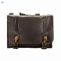 Unisex Cow VT Leather Flap Over Messenger Bag