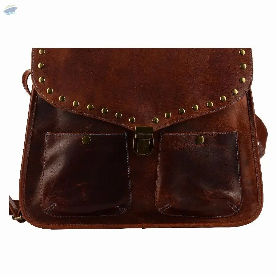 Goat Oily Leather Crossbody Women's Satchel