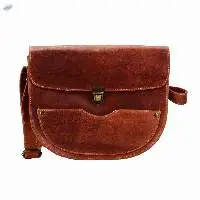 Goat Oily Leather Handmade Womens Satchel Bag