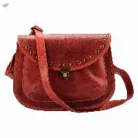 Goat Oily Leather Handmade Women's Shoulder Bag