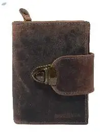 Goat Hunter Leather Women Wallet with Push Lock