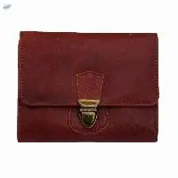 Goat Oily Leather Women's Purse With Push Lock