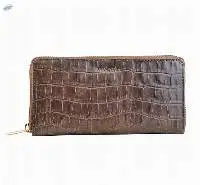Croco Printed Cow Leather Handmade Ladies Clutch