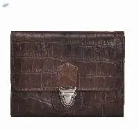 Croco Printed Cow Leather Handmade Ladies Wallet