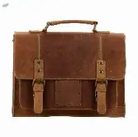 Buff Hunter Leather Flap-over Messenger Bag