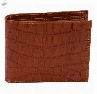 Croco Printed Cow Leather Men's Bifold Wallet