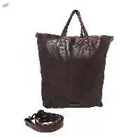 Cow Washed Leather Tote Bag With Shoulder Strap