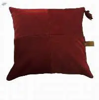 Cow Oily Leather With Suede Cushion Cover