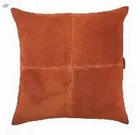 Cow Suede Leather with Canvas Cushion Cover