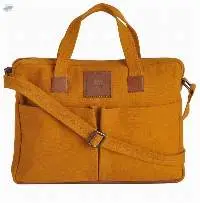 Canvas & Leather Trim Messenger Bag