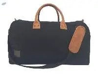 Canvas & Leather Trim Unisex Duffel Bag