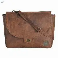 Buff Oily Leather Handmade Messenger Bag