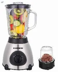 Electric Steel Blender Set With Glass Jar
