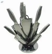 Steel Knife Set With Stand 9 Pieces