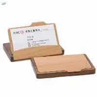 Wooden Business Card Box; Business Card Holder
