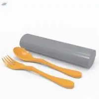 PLA/Biodegradable Carry Case with Fork & spoon