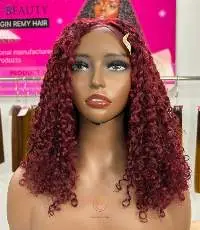 100% Hair Vietnam Pixie Curly Hair Fontal Wigs