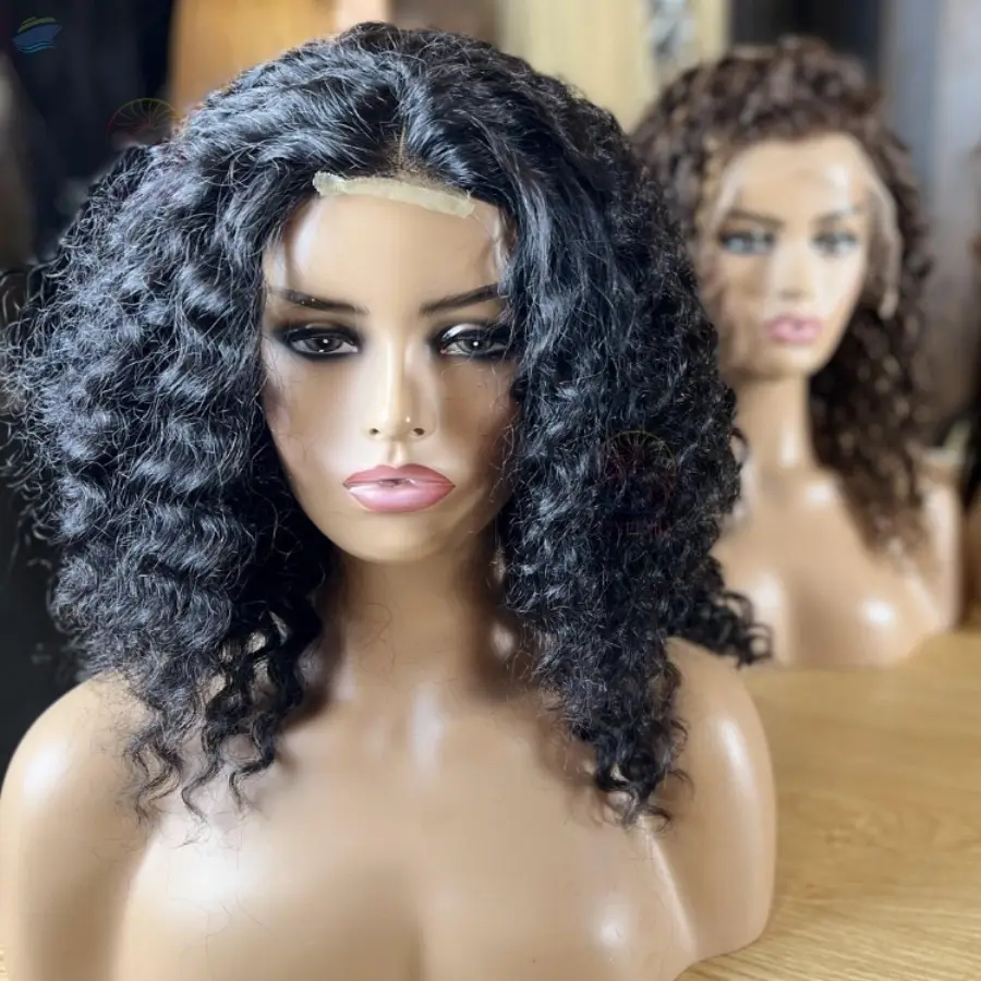 Burmese Curly Virgin Hair Wigs Natural Color