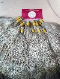 100% Real Virgin White Grey Human Hair Bulk