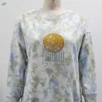 Graphic Print On Tie Dye Sweatshirt