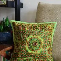 Shabaka Embroidered Cushion Cover ( 16" X 16")