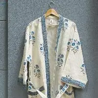 Seth Block Print Bathrobe
