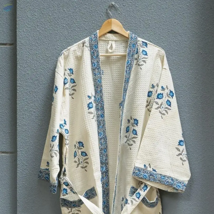 Seth Block Print Bathrobe