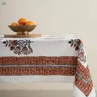 Talra Block Print Table Cover - 6 Seater