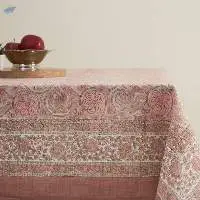 Abari Block Print Table Cover - 6 Seater