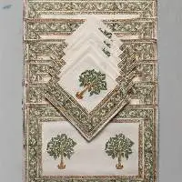 Haruki Trees Table Mats And Napkins (Set Of 6)