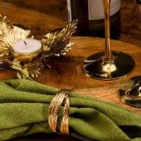 Sojitra Twin Leaf Napkin Rings (Set Of 2)