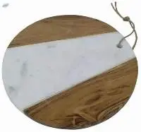 Mango Wood / Stone Serving Board D-000119
