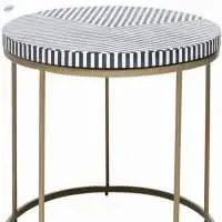 Wood /Metal Table With Resin Work On Top