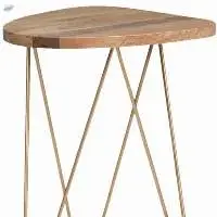 Wood/Metal Table With Resin Work On Top