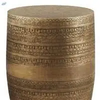 Metal Accent Table Gold Finish