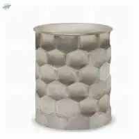 Metal Accent Drum Table Powder Coated Finish