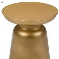 Metal Accent Drum Table Powder Coated Finish