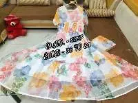 Digital Floral Printed Fabric Long Kurti