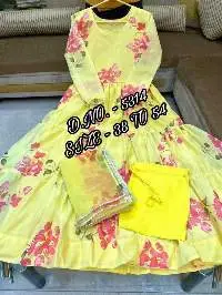 Beautiful Heavy Chanderi Fabric Long Kurti
