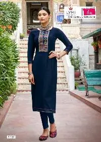 Pure Viscose With Fancy Embroidery Work Kurti
