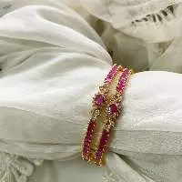Set Of 2 Ruby Shine Bangles