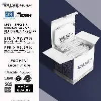 VALVE+ PURISM FFP2 NR - 6 PLY - BOX