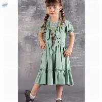 Ready Stock Girl Dress With Necklaced 6-12Y